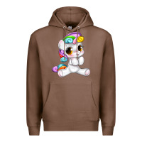 Chestnut pride cute unicorn Premium Hoodie - texasbilliewilder