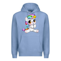 Colony Blue pride cute unicorn Premium Hoodie - texasbilliewilder