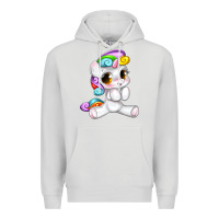 Dove Grey pride cute unicorn Premium Hoodie - texasbilliewilder