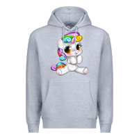 Heather Grey pride cute unicorn Premium Hoodie - texasbilliewilder