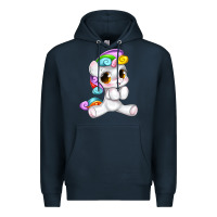 Navy pride cute unicorn Premium Hoodie - texasbilliewilder