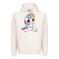 Pale Pink pride cute unicorn Premium Hoodie - texasbilliewilder