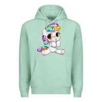 Seafoam pride cute unicorn Premium Hoodie - texasbilliewilder