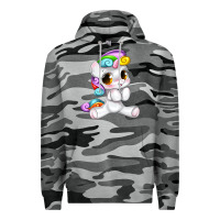 Slate Camo pride cute unicorn Premium Hoodie - texasbilliewilder