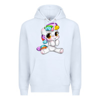 White pride cute unicorn Premium Hoodie - texasbilliewilder