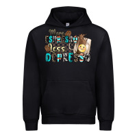 Black more espresso less depresso Urban Hoodie - Zillion Design Studio