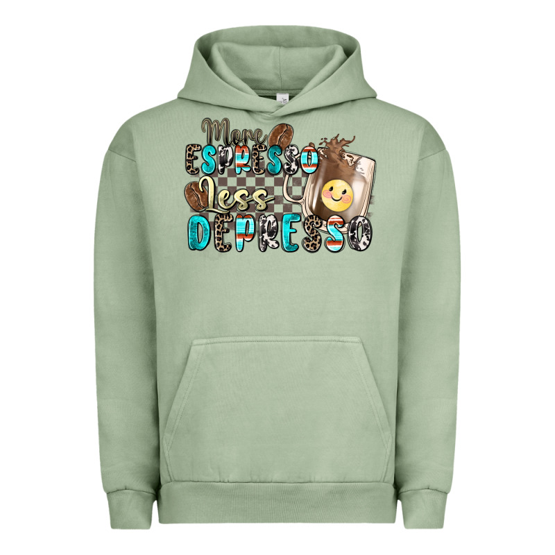 More Espresso Less Depresso Urban Hoodie by Zillion Design Studio | Teevron