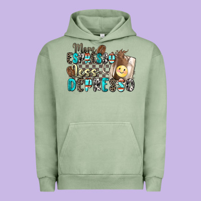 More Espresso Less Depresso Urban Hoodie Designed By Zillion Design Studio