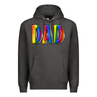 Charcoal Heather pride dad Premium Hoodie - texasbilliewilder