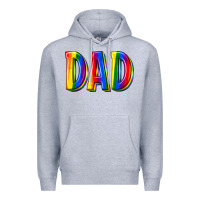 Heather Grey pride dad Premium Hoodie - texasbilliewilder