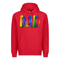 Red pride dad Premium Hoodie - texasbilliewilder
