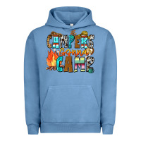 Pigment Pebble Blue campers gonna camp Urban Hoodie - Zillion Design Studio