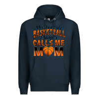 Navy my favorite basketball player calls me mom Premium Hoodie - Zillion Design Studio