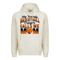 Oatmeal Heather my favorite basketball player calls me mom Premium Hoodie - Zillion Design Studio