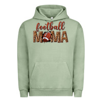 Pigment Oil Green football mama Urban Hoodie - texasbilliewilder