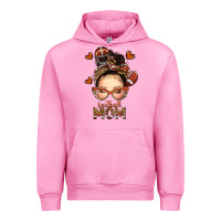 Fuchsia Pink football messy bun mom Urban Hoodie - texasbilliewilder