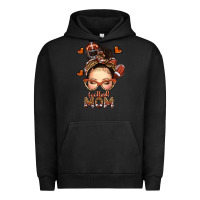 Pigment Black football messy bun mom Urban Hoodie - texasbilliewilder