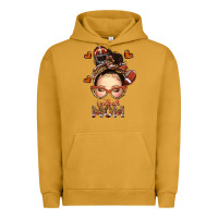 Pigment Peanut Butter football messy bun mom Urban Hoodie - texasbilliewilder