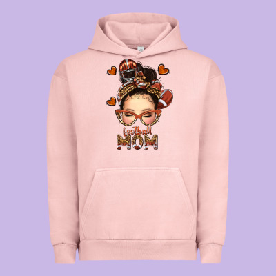 Urban Hoodie football messy bun mom