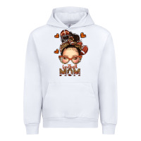 White football messy bun mom Urban Hoodie - texasbilliewilder