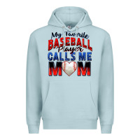 Blue Mist my favorite baseball player calls me mom Premium Hoodie - Zillion Design Studio