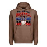 Chestnut my favorite baseball player calls me mom Premium Hoodie - Zillion Design Studio