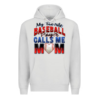 Dove Grey my favorite baseball player calls me mom Premium Hoodie - Zillion Design Studio