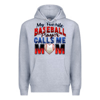 Heather Grey my favorite baseball player calls me mom Premium Hoodie - Zillion Design Studio