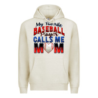 Oatmeal Heather my favorite baseball player calls me mom Premium Hoodie - Zillion Design Studio