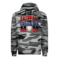 Slate Camo my favorite baseball player calls me mom Premium Hoodie - Zillion Design Studio