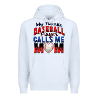White my favorite baseball player calls me mom Premium Hoodie - Zillion Design Studio