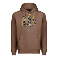 Chestnut Boho wolf skull Premium Hoodie - RanaPortraitStore