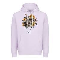 Lilac Boho wolf skull Premium Hoodie - RanaPortraitStore