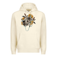 Sandshell Boho wolf skull Premium Hoodie - RanaPortraitStore