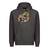 Smoke Boho wolf skull Premium Hoodie - RanaPortraitStore