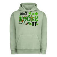 Pigment Oil Green One Lucky Respiratory Terapist Urban Hoodie - RanaPortraitStore