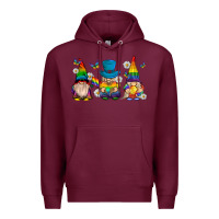 Burgundy pride gnomies Premium Hoodie - texasbilliewilder