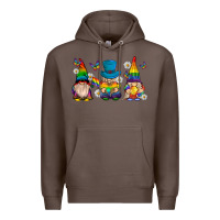 Coffee pride gnomies Premium Hoodie - texasbilliewilder