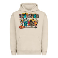 Pigment French Oak teaching my tribe Urban Hoodie - Zillion Design Studio