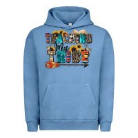 Pigment Pebble Blue teaching my tribe Urban Hoodie - Zillion Design Studio