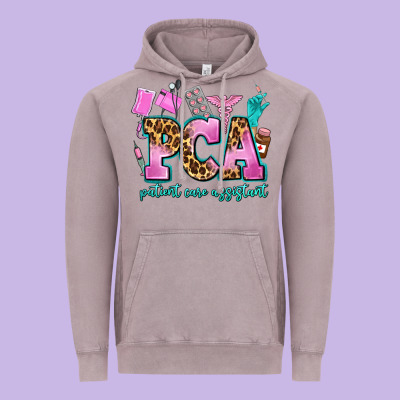 Pca Patient Care Assistant Vintage Hoodie Designed By Adodesignshop
