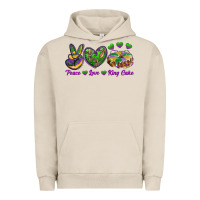 Pigment French Oak Peace Love King Cake Urban Hoodie - RanaPortraitStore