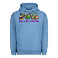 Pigment Pebble Blue Peace Love King Cake Urban Hoodie - RanaPortraitStore