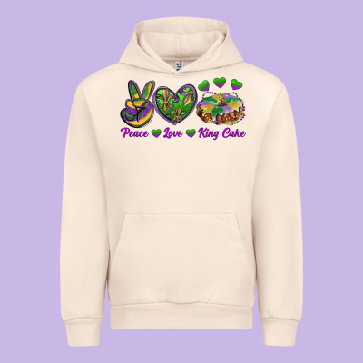Urban Hoodie Peace Love King Cake