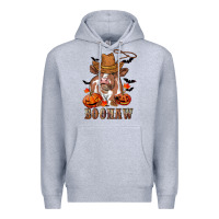 Heather Grey Boohaw Heifer Premium Hoodie - RanaPortraitStore