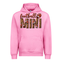 Fuchsia Pink football mini with leopard Urban Hoodie - texasbilliewilder