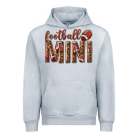 Heather Grey football mini with leopard Urban Hoodie - texasbilliewilder