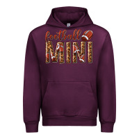 Mauve Wine football mini with leopard Urban Hoodie - texasbilliewilder