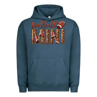 Pigment Midnight Navy football mini with leopard Urban Hoodie - texasbilliewilder