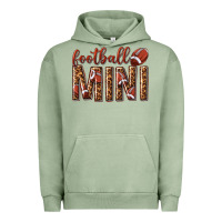 Pigment Oil Green football mini with leopard Urban Hoodie - texasbilliewilder